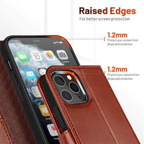 img 1 attached to 📱 iPhone 12 Pro Max Wallet Case - OCASE PU Leather Flip Folio Case with Card Holders, RFID Blocking, Kickstand & Shockproof TPU Inner Shell - Brown, 6.7 Inch Phone Cover