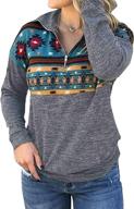 👚 stylish artfish women's aztec printed western sweatshirts with pocket: shop now! logo