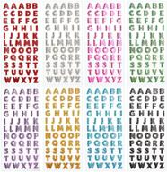 🎉 blulu 8 colors glitter alphabet letter stickers - perfect for grad caps & handicraft art logo