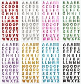 img 4 attached to 🎉 Blulu 8 Colors Glitter Alphabet Letter Stickers - Perfect for Grad Caps & Handicraft Art