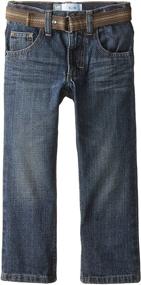 img 2 attached to 👖 Lee Boys' Dungarees Belted Slim Straight Leg Jean: Stylish and Comfortable Denim for Trendy Kids