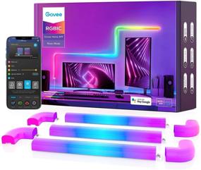 img 4 attached to 🌈 Govee Glide RGBIC Smart Wall Light: Multicolor Customizable LED Light Bar for Gaming and Streaming with Music Sync, 40+ Dynamic Scenes, and Voice Control (Alexa & Google Assistant) - 8 Pcs + 4 Corners