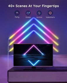 img 2 attached to 🌈 Govee Glide RGBIC Smart Wall Light: Multicolor Customizable LED Light Bar for Gaming and Streaming with Music Sync, 40+ Dynamic Scenes, and Voice Control (Alexa & Google Assistant) - 8 Pcs + 4 Corners