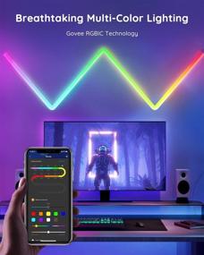 img 3 attached to 🌈 Govee Glide RGBIC Smart Wall Light: Multicolor Customizable LED Light Bar for Gaming and Streaming with Music Sync, 40+ Dynamic Scenes, and Voice Control (Alexa & Google Assistant) - 8 Pcs + 4 Corners