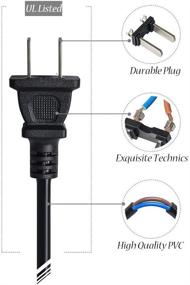 img 2 attached to 🔌 Canon PIXMA Printer Power Cord Replacement - Ideal for MX922 MX490 MX492 MP495 MP560 MX870 MG2420 MG2520 MG2920 MG3620 TS9120 TS3122 TS6120 TR4520 TR7520 TR8520 TR8550 - AC Cable