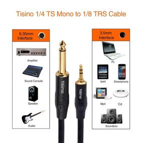 img 2 attached to TISINO 1/4 Mono to 1/8 Stereo Cable - 3 Feet: Superior Audio Interconnect with Mono to Stereo Adapter