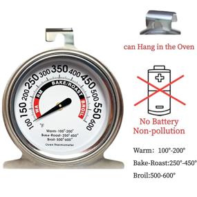 img 3 attached to 🌡️ Modi Oven Thermometer: Accurate Stainless Steel Instant Read for High Heat Cooking (1 Piece)