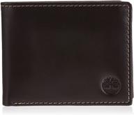 👔 timberland mens cloudy passcase black wallet: sleek men's accessory for card organization and secure money storage logo