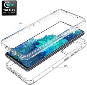 img 1 attached to 📱 Samsung Galaxy S20 FE 5G Case - TPU Back Cover with PC Hard Front Bumper, Clear Screen Protector Tempered Glass, Camera Protector Film [Includes 2 Screen Protectors, 2 Camera Protectors, and 1 Phone Case] - Purple