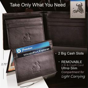 img 1 attached to 👔 Men's Bifold Wallet with Removable Windows - Leather Accessories for Wallets, Card Cases & Money Organizers
