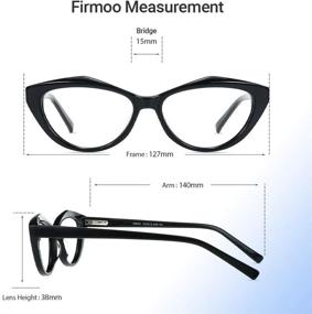 img 2 attached to 👓 Очки Firmoo с блокировкой синего света: Прощайте, головная боль и напряжение глаз с черными компьютерными очками категории "Кошачий глаз" с защитой от УФ-излучения для женщин.