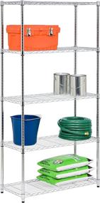 img 1 attached to 📦 Honey-Can-Do 5-Tier Black Storage Shelves - 18x36x72 Inches, Chrome Plated