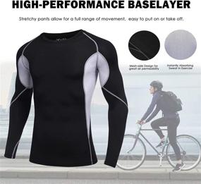 img 2 attached to 🚴 COOrun Men's Long Sleeve Cycling Clothes Set - Mountain Bike Road Bicycle Shirt & Pants