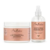 🥥 набор кремов sheamoisture coconut & hibiscus для завивок: крем для укладки для вьющихся, вьющихся волос - натуральный уход за волосами, 12 унций и 8 унций логотип