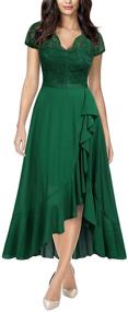 img 4 attached to 👗 Miusol Women's Elegant Ruffle Bridesmaid Dress - Fashionable Women's Clothing for Special Occasions