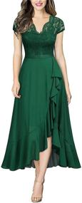 img 2 attached to 👗 Miusol Women's Elegant Ruffle Bridesmaid Dress - Fashionable Women's Clothing for Special Occasions