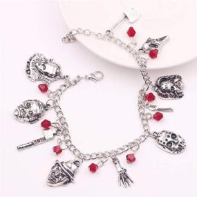 img 2 attached to 🔪 Freddy Krueger Jason Bracelet: Authentic American Horror Story Classic Cosplay Charm Jewelry