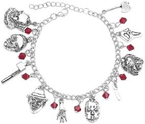 img 4 attached to 🔪 Freddy Krueger Jason Bracelet: Authentic American Horror Story Classic Cosplay Charm Jewelry