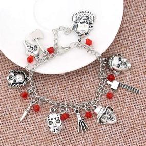 img 1 attached to 🔪 Freddy Krueger Jason Bracelet: Authentic American Horror Story Classic Cosplay Charm Jewelry