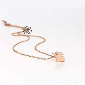 img 1 attached to Lucky Elephant Pendant Necklace: Lazycat 18k Plated Stainless Steel Jewelry