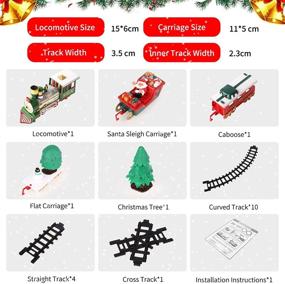 img 2 attached to 🚂 Electric Christmas Train Set with Lights, Sounds and 15 Railway Tracks for Under / Around The Christmas Tree - Perfect Toy Train Set for Kids Ages 3 and Up