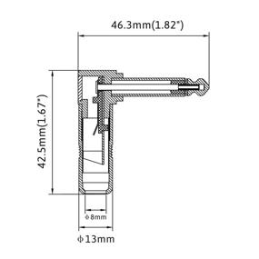 img 1 attached to 20 Pack 1/4" 90 Degree Angle Plugs TS Mono Heavy Duty Style for Speaker Cables, Patch Cables, Snakes - Male 1/4 Inch Phono 6.3mm Phone Plug Bulk: High-Quality and Versatile Audio Connectors