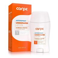 carpe underarm antiperspirant and deodorant: clinical strength with all-natural eucalyptus scent, manage hyperhidrosis and combat excessive sweating without irritation, stay fresh and dry all day long logo