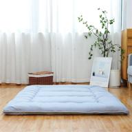 🛏️ xicikin japanese floor mattress: foldable, portable tatami mat for camping - grey, twin full queen logo