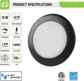 img 3 attached to ASD 6 Inch LED Disk Light Dimmable Recessed Lighting Fixture