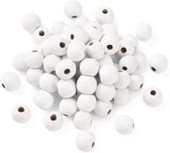 craftdady 200pcs 10mm 0.39inch white wooden round ball spacer loose beads for diy jewelry craft making logo