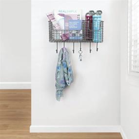 img 3 attached to MDesign Farmhouse Organizer Entryway Bathroom Storage & Organization for Clothing & Closet Storage