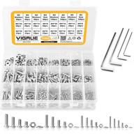 🔩 1080pcs stainless steel screws nuts and washers assortment kit - vigrue m2 m3 m4 m5 with allen wrenches, hex socket button head cap screws logo
