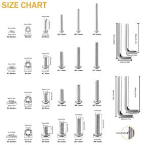 img 3 attached to 🔩 1080pcs Stainless Steel Screws Nuts and Washers Assortment Kit - VIGRUE M2 M3 M4 M5 with Allen Wrenches, Hex Socket Button Head Cap Screws