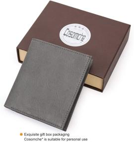 img 1 attached to Premium Cosomche Engraved Leather Wallets: Blessing 👜 Men's Accessories for Wallets, Card Cases & Money Organizers