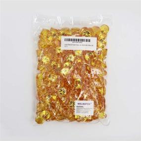 img 1 attached to 💎 WELMATCH Gold Acrylic Diamond Vase Fillers - 1lb, 240 pcs, 3/4 Inch - Wedding Party Event Banquet Birthday Decoration Crystals Gem Table Scatters (Gold, 240 pcs)