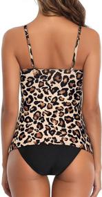 img 3 attached to Tempt Me Swimwear Blouson Tankini Women's Clothing