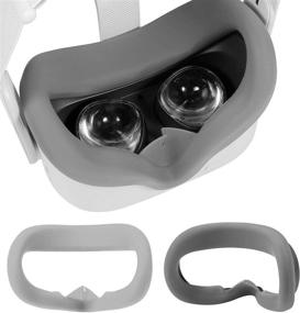 img 3 attached to 👁️ Yocaya VR Silicone Interfacial Cover for Oculus Quest 2: Sweatproof, Lightproof, and Anti-Leakage Eye Cushion Cover