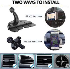 img 1 attached to 🔌 Wireless Car Charger for iPhone 13/12/11 Pro Mini SE 8P, Samsung Galaxy S20 S10 S9 S8 S7 Note10 – CD Slot & Air Vent Clip Mount with Qi Charging and Auto Clamping