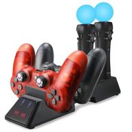 youshares playstation 4 move charging station – quad charger dock for ps4 move controllers and motion gamepad, compatible with ps4 slim, ps4 vr, and pro controller logo