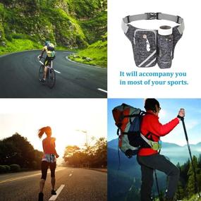 img 2 attached to 🏃 STREWEEK Lightweight Running Waist Packs Hydration Belt with Bottle Holder | No Bounce Running Fanny Pack | Adjustable Size Suitable for Jogging, Cycling, Traveling, Fitness & Hiking