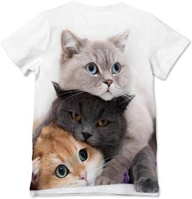 img 3 attached to Ainuno 3D Print Graphic Tees: Summer Short Sleeve T Shirts for Boys and Girls, Ages 7-14Y. Stay Cool in Style!