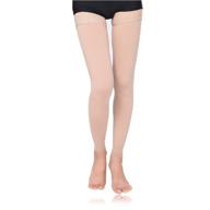 👩 women's footless varicose thigh high compression stockings - 30-40mmhg sleeve socks логотип