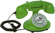 opis funkyfon cable: rotary dial disc telephone in the sinuous style of the 1920s with modern electronic bell (green) logo