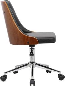 img 2 attached to 🪐 Stylish and Sleek Armen Living Diamond Office Chair: Black Faux Leather and Chrome Finish