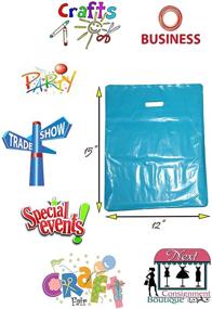 img 1 attached to 🛍️ Durable 12x15" Merchandise Bags with Die Cut Handle-Glossy Finish - 100% Recyclable & Anti-Stretch! Ideal for Retail Stores, Party Favors, and More by Best Choice (Teal Blue)