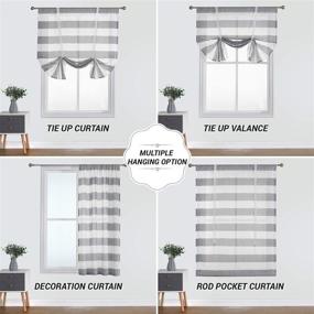 img 2 attached to Striped Curtain Valance Valances Curtains