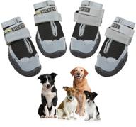 ufanore dog boots: breathable, reflective, and adjustable 🐾 shoes for dogs with rugged anti-slip soles - 4 pcs логотип