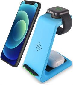 img 4 attached to 3-in-1 Fast Wireless Charging Station for iPhone 13/12/11, Apple Watch, AirPods Pro - Dock Stand with Qi Standard Technology