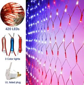 img 3 attached to (2021 New) FUNIAO American Flag Lights - Waterproof LED USA Flag Net Lights for Christmas, Patriot Day, Independence Day