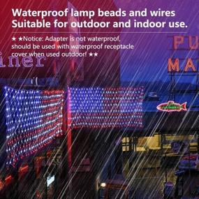 img 2 attached to (2021 New) FUNIAO American Flag Lights - Waterproof LED USA Flag Net Lights for Christmas, Patriot Day, Independence Day